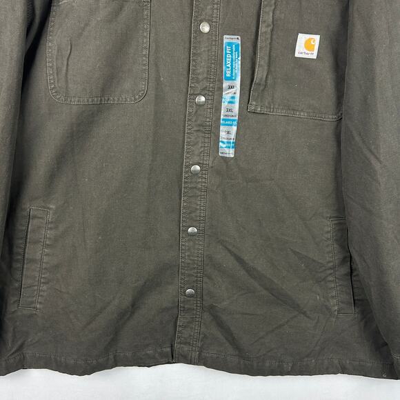 Carhartt Rigby Shacket Shirt Jac Fleece Blanket Lined Rugged Flex Men's Size 3XL - Picture 3 of 11